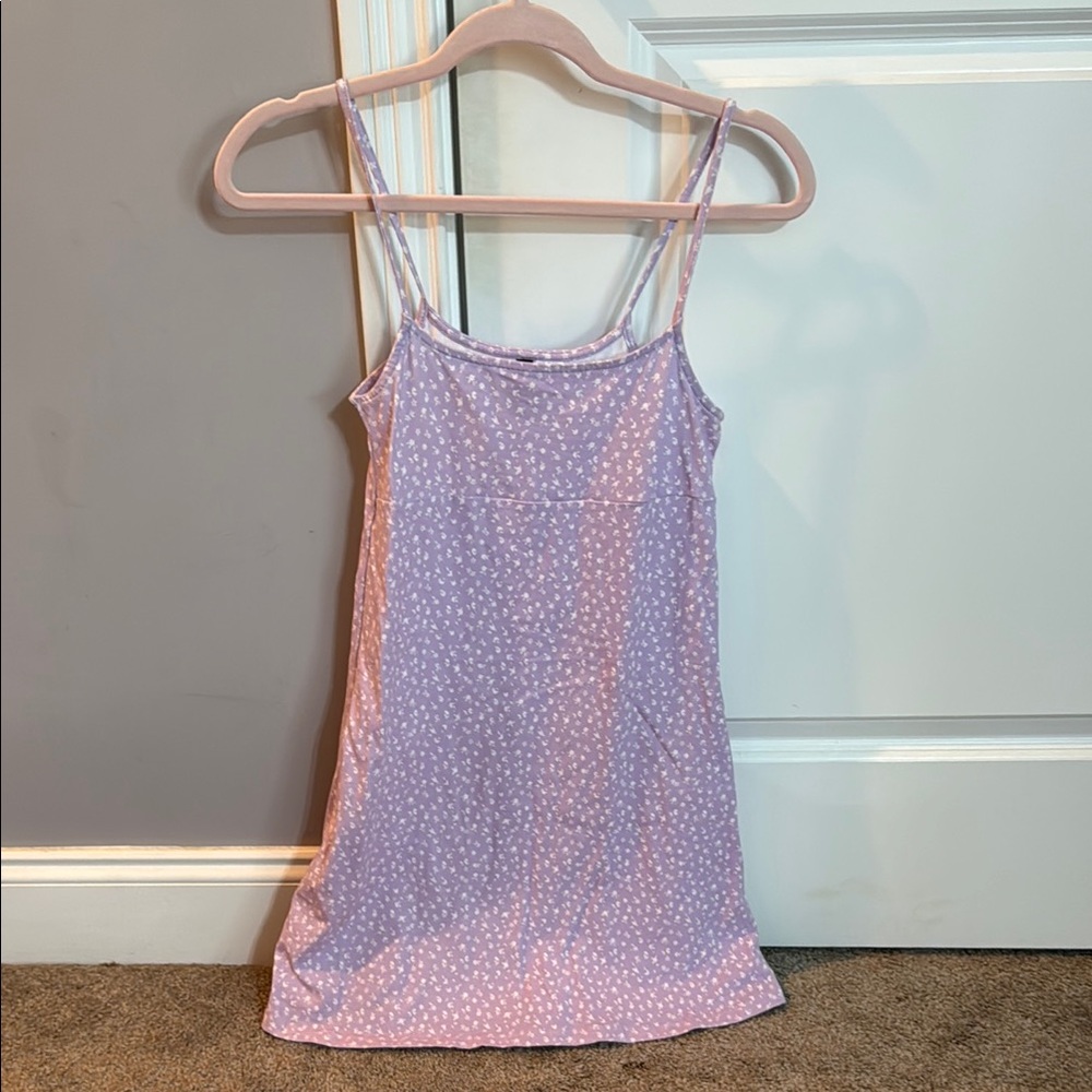 H&M Purple Floral Slip Dress